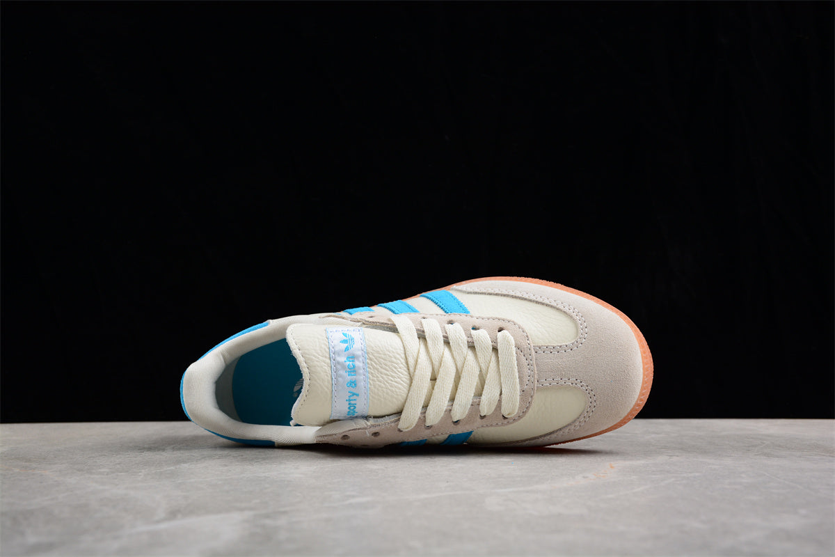 adidas x Sporty and Rich Samba "Cream Blue" sneakers