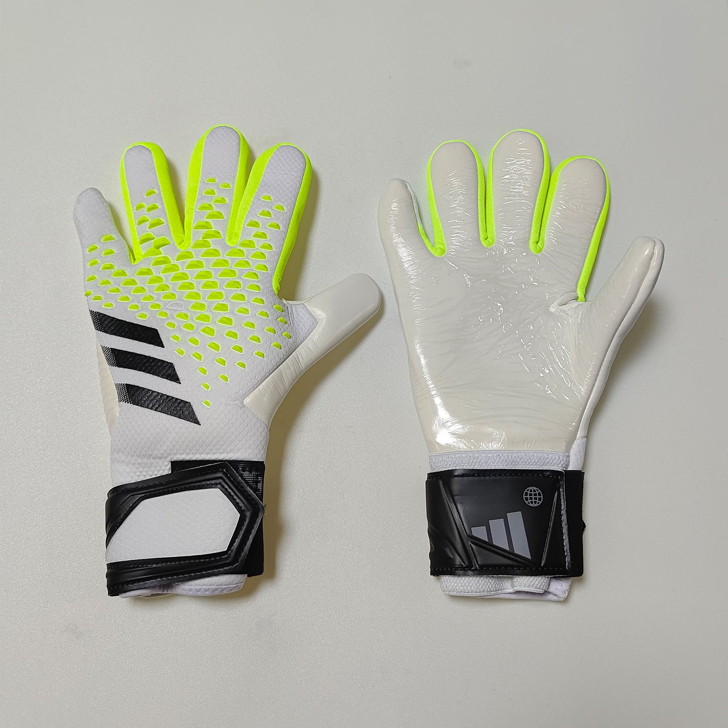 Adidas A28 Wristband Goalkeeper Gloves Green and white