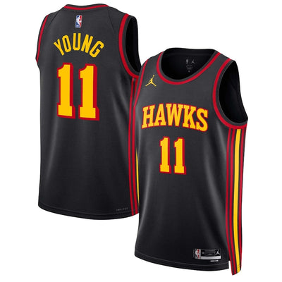 Atlanta hawks black/red jersey