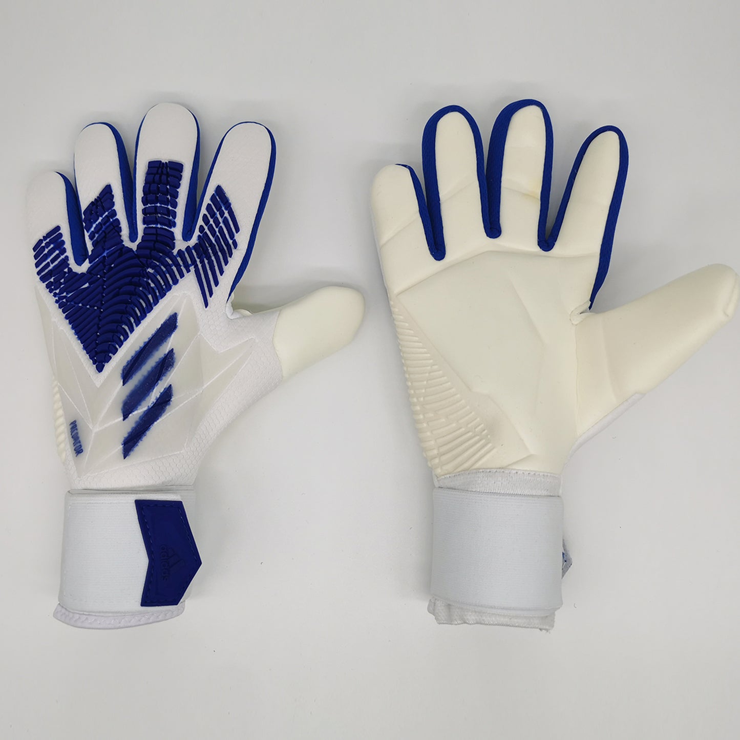 adidas gloves blue and white