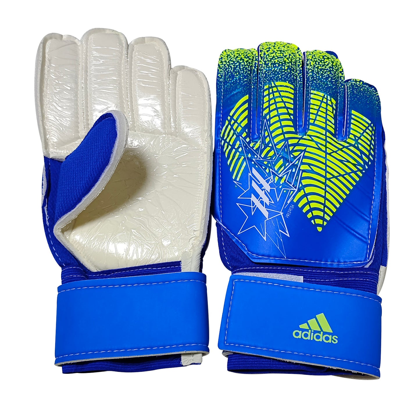 adidas gloves blue and green