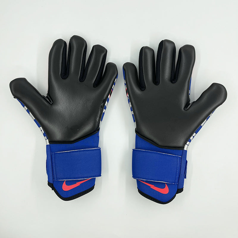 nike gloves blue and black