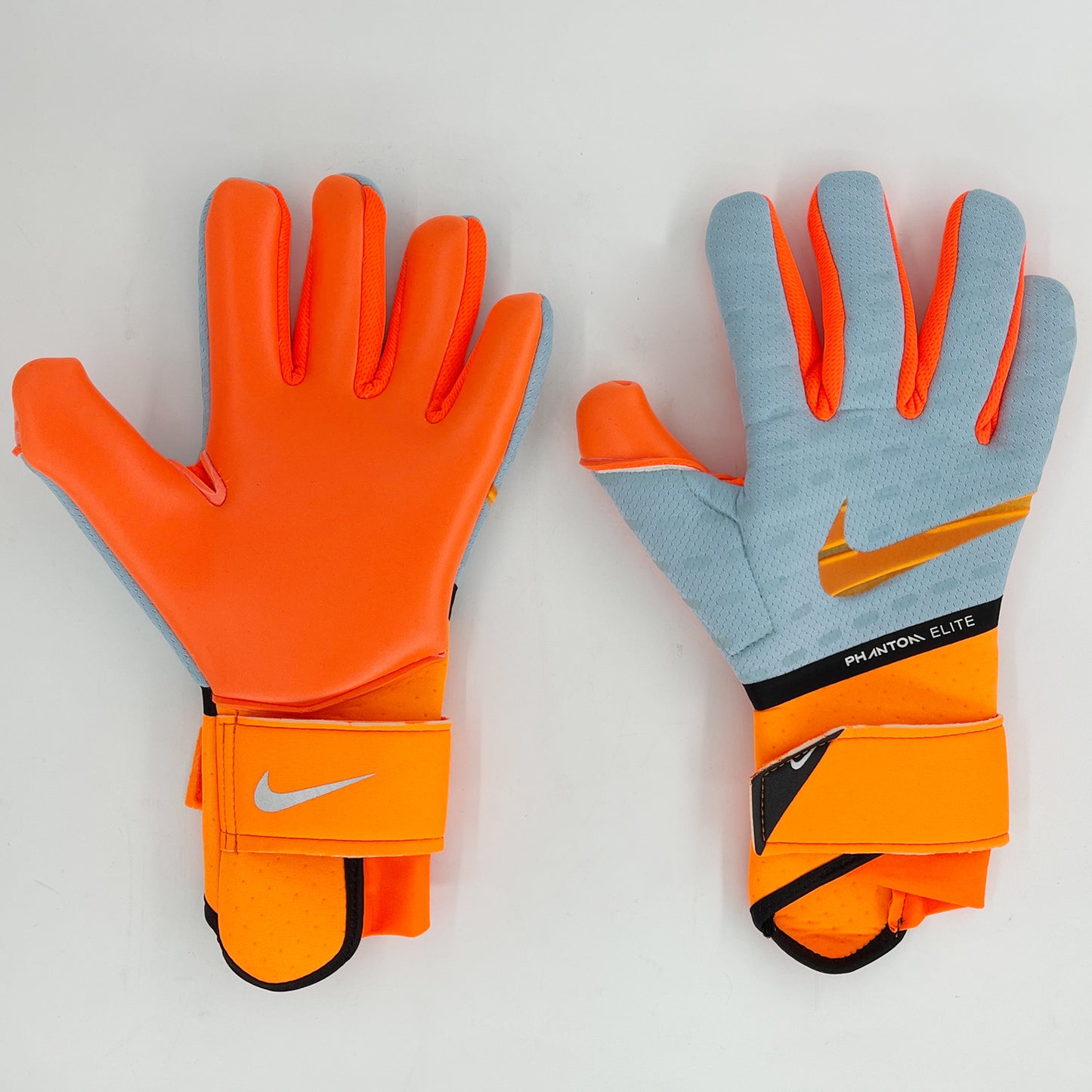 nike gloves blue and orange