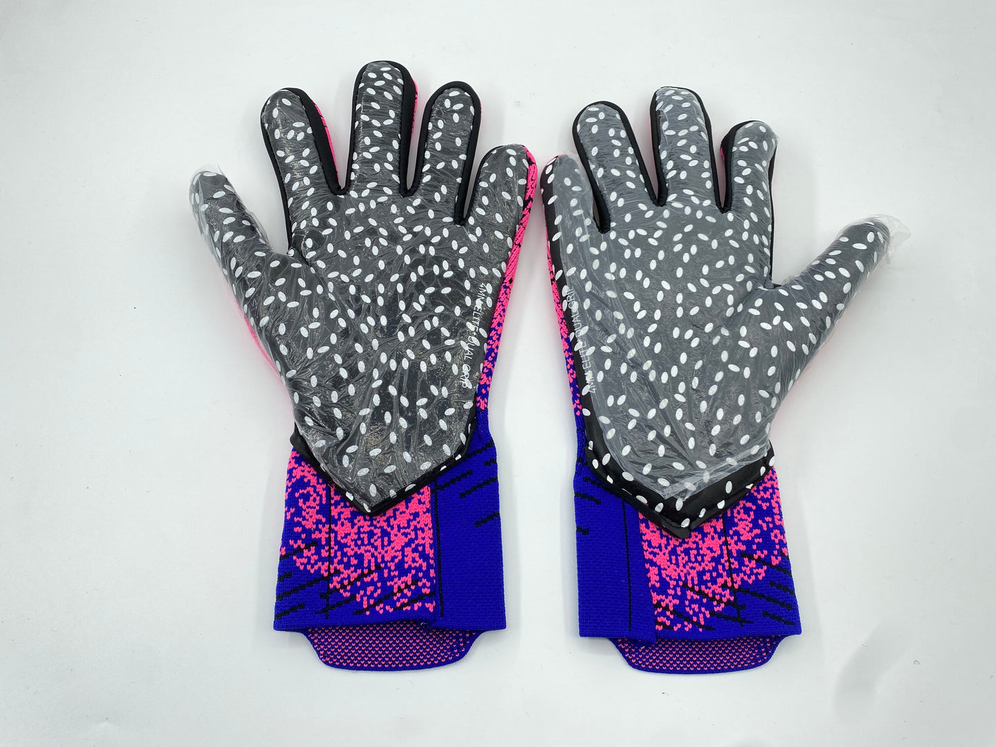 nike gloves pink and blue
