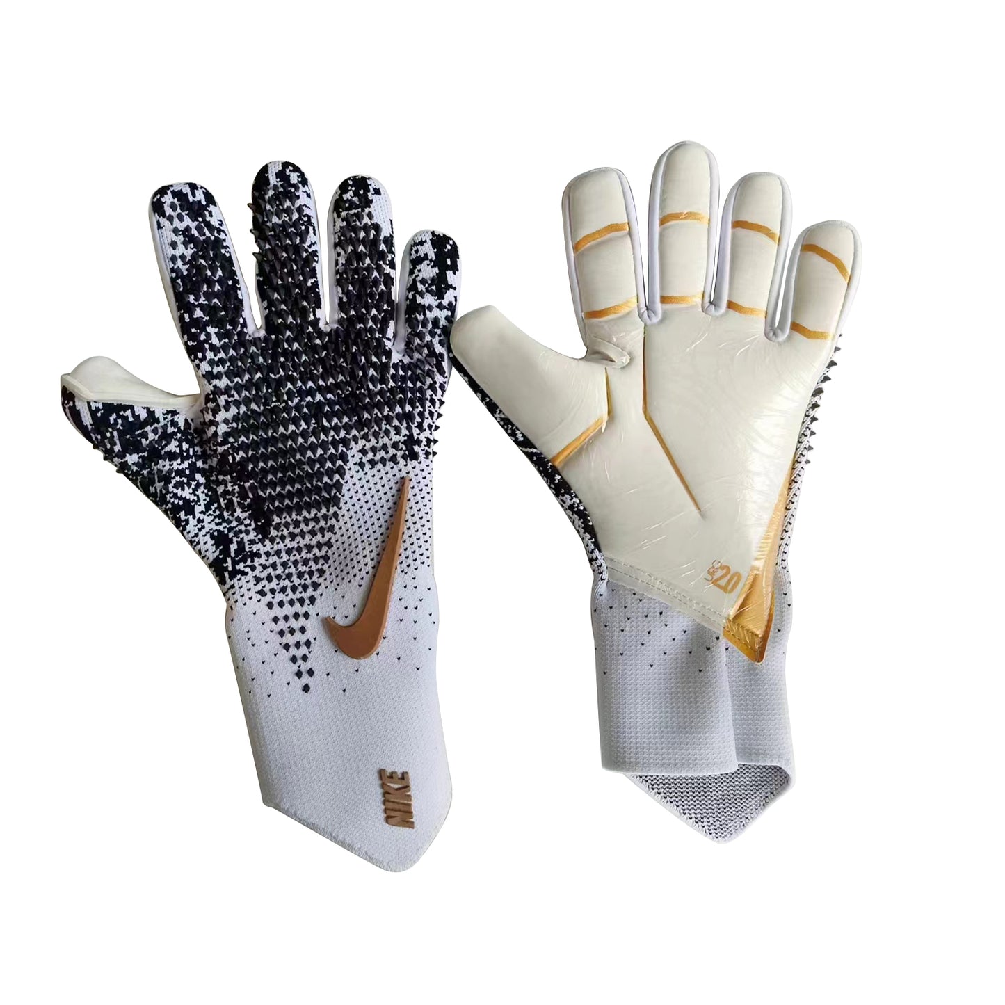 nike gloves white and black