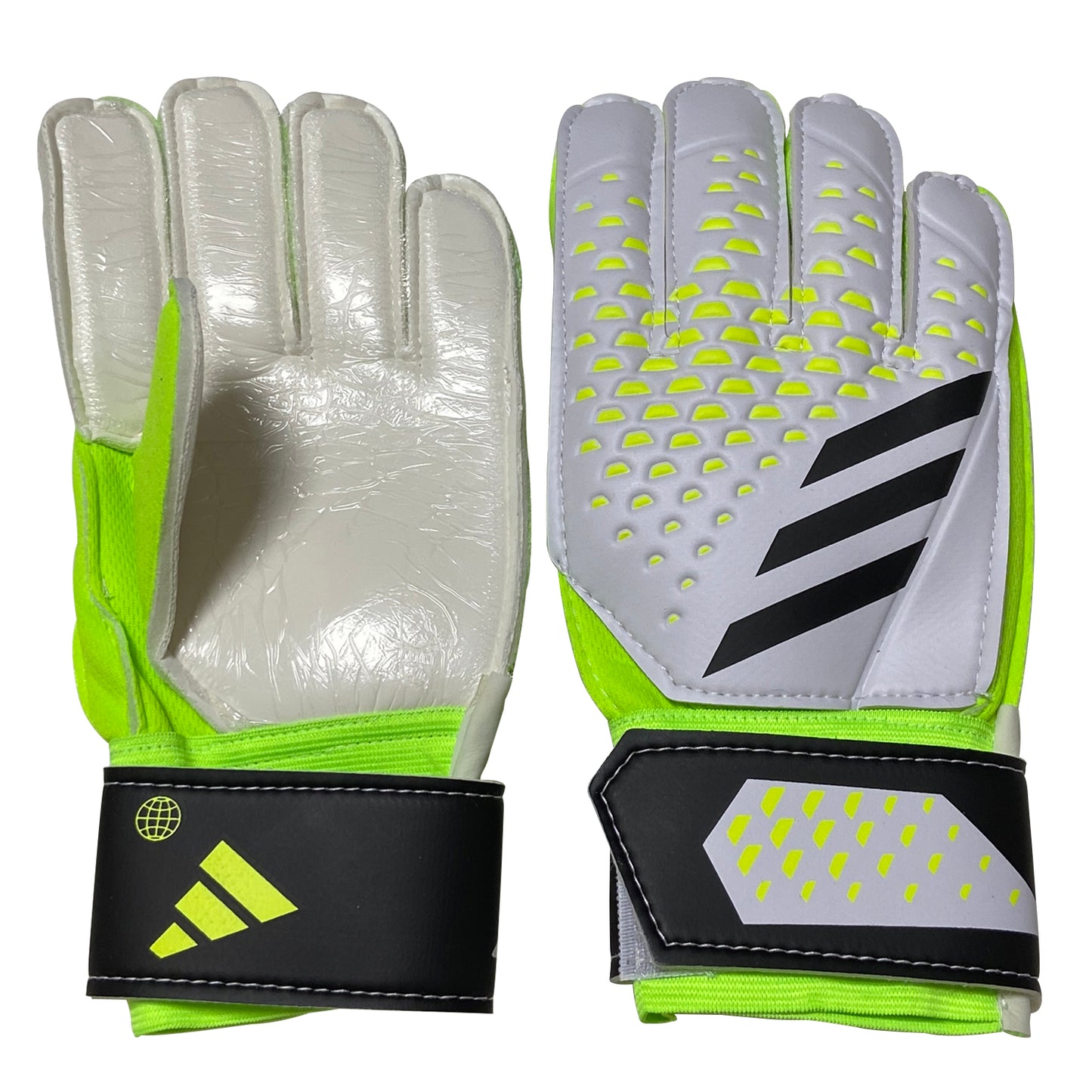 adidas gloves grey and green