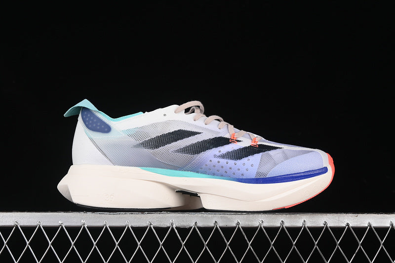 ADIZERO ADIOS PRO 3 OFF WHITE/AURORA INK/FLASH AQUA