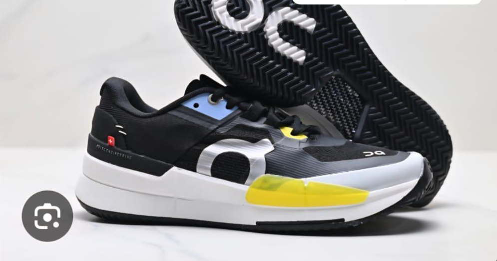 On THE ROGER Pro 2 PADEL BLACK/WHITE/YELLOW COLORFUL