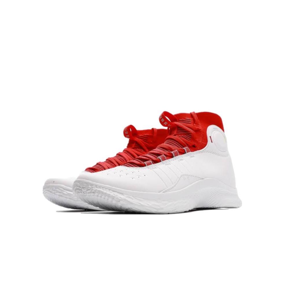 under armour curry 4 florto white red shoes