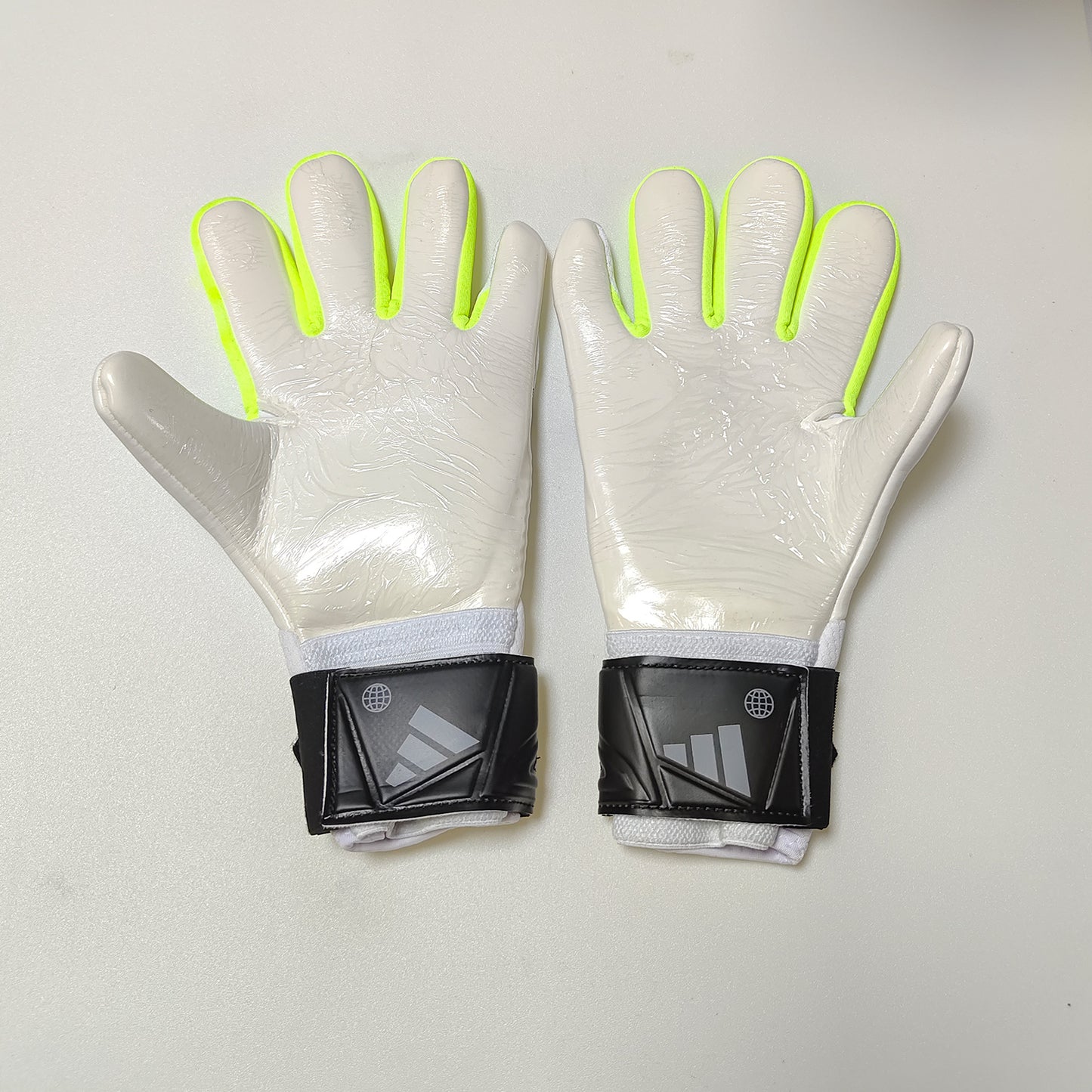 Adidas A28 Wristband Goalkeeper Gloves Green and white