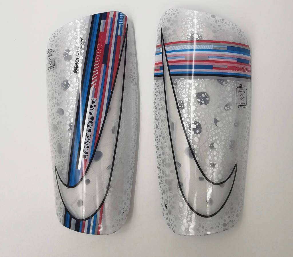 N14 generation Nike Mercurial Venomous Honeycomb shin guards white
