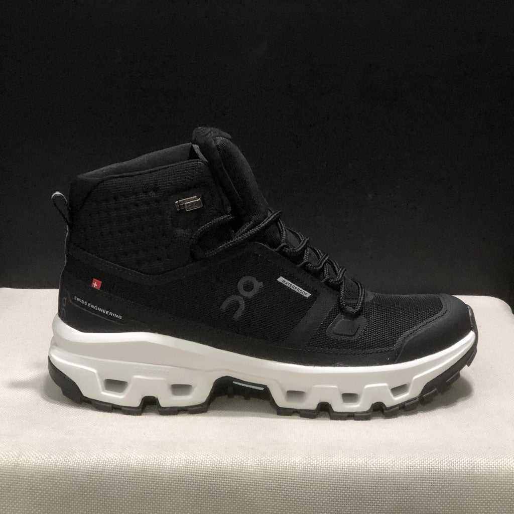 On Running Cloud Rock Black Sneakers with White Sole