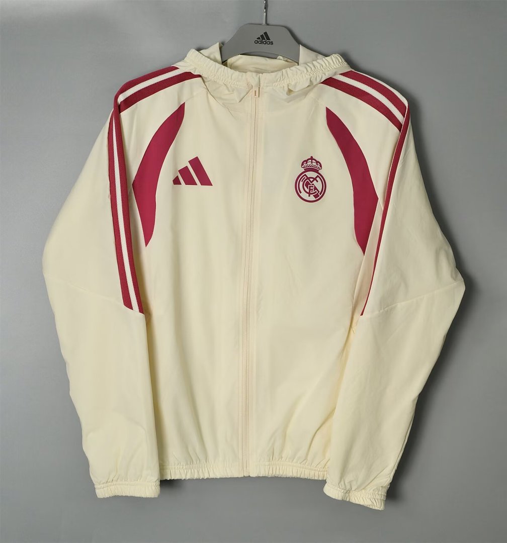 Real Madrid Cream & Pink Windbreaker