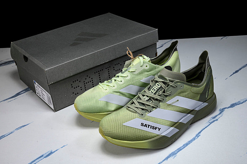 KH8441 ADIZERO ADIOS PRO 4 TENT GREEN/MATTE SILVER/MAGIC LIME