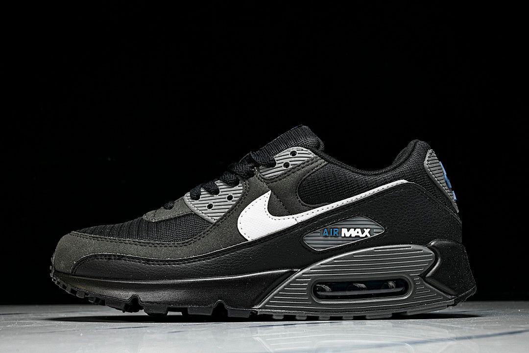 DR0145-002 AIR MAX 90 RETRO AIR CUSHIONED RUNNING SHOES BLACK/WHITE