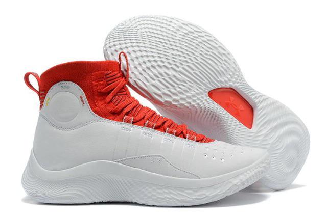 under armour curry 4 florto white red  shoes