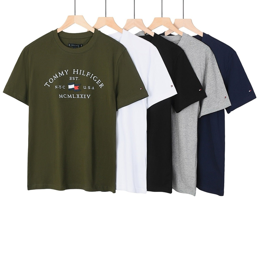 TommyTOMMYEmbroideryCrew NeckShort Sleeve T-Shirt