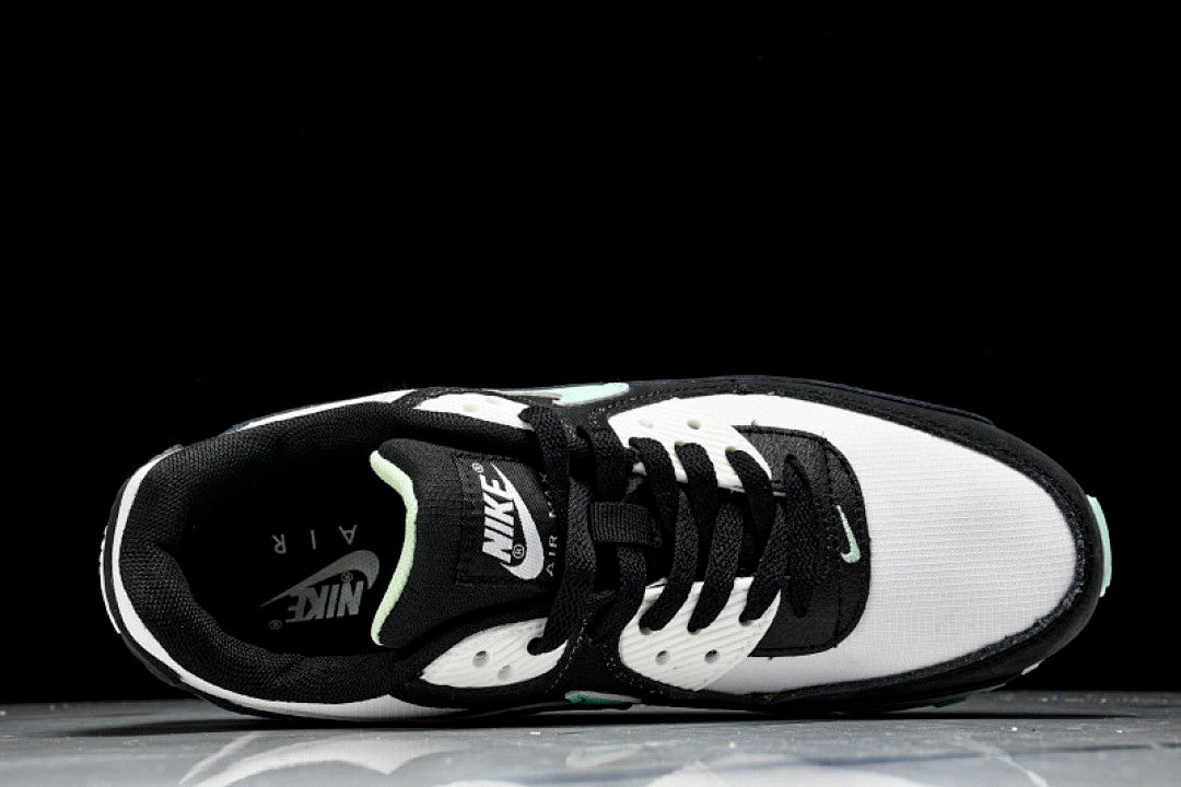 DH4619-100 AIR MAX 90 TRENDY COUPLE LOW TOP AIR CUSHIONED CASUAL WHITE/ICE BLUE/BLACK