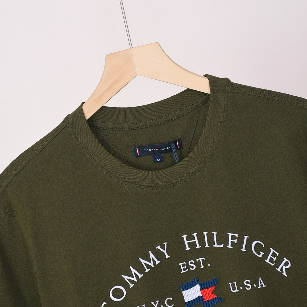 TommyTOMMYEmbroideryCrew NeckShort Sleeve T-Shirt