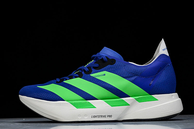 JP9271 ADIZERO ADIOS 4 M LOW-TOP RUNNING SHOES BLUE/GREEN