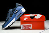 AIR MAX 90 TRENDY COUPLE LOW TOP AIR CUSHIONED CASUAL WHITE/BLACK/NAVY BLUE