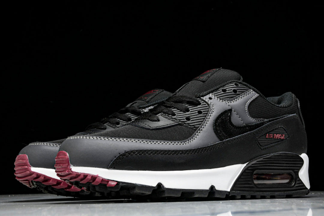 CH8490-001 AIR MAX 90 TRENDY COUPLE LOW TOP AIR CUSHIONED CASUAL BLACK/DARK GRAY/WHITE