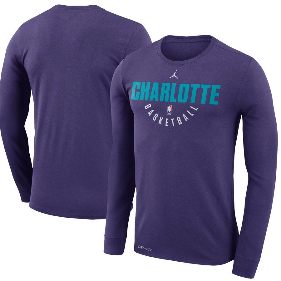 Charlotte hornets purple and blue long shirt