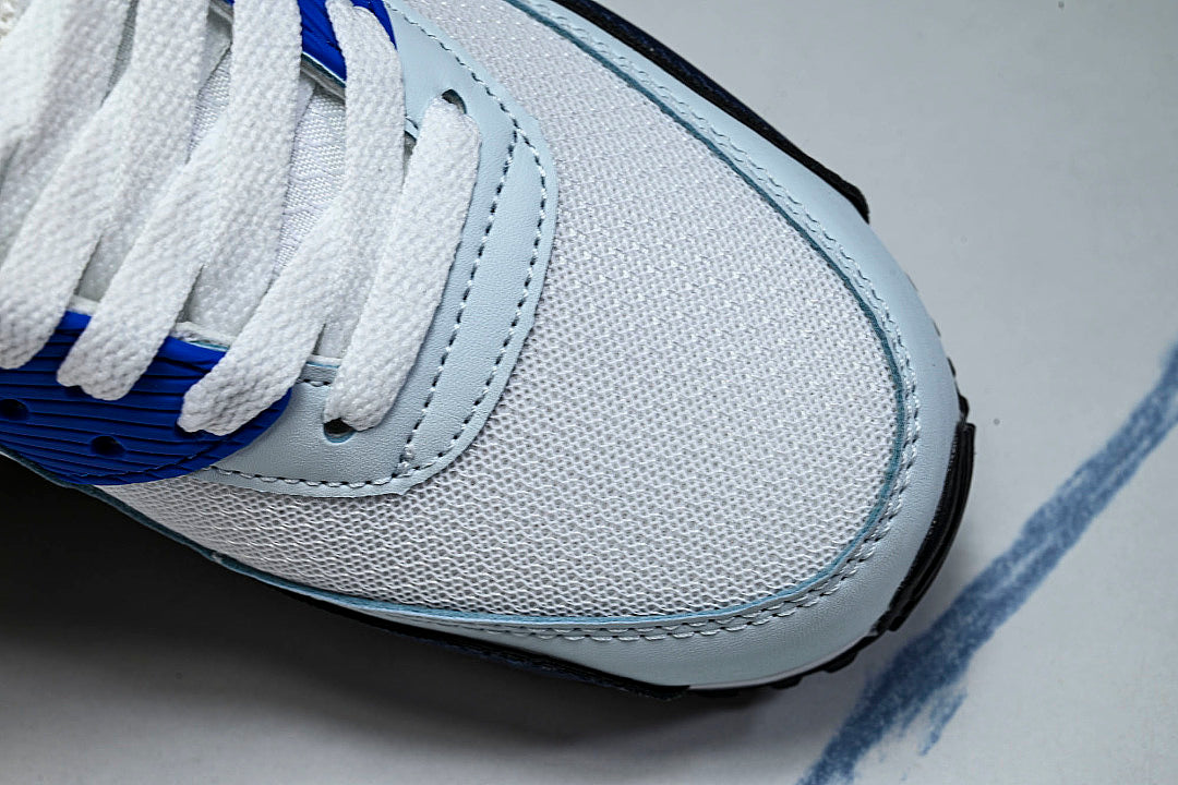 IX4089-121 AIR MAX 90 VINTAGE AIR CUSHION RUNNING SHOES WHITE/BLACK/BLUE