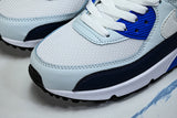 IX4089-121 AIR MAX 90 VINTAGE AIR CUSHION RUNNING SHOES WHITE/BLACK/BLUE