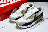 DM0029-011 AIR MAX 90 RETRO AIR CUSHIONED RUNNING SHOES BLACK/WHITE/TEA GREEN