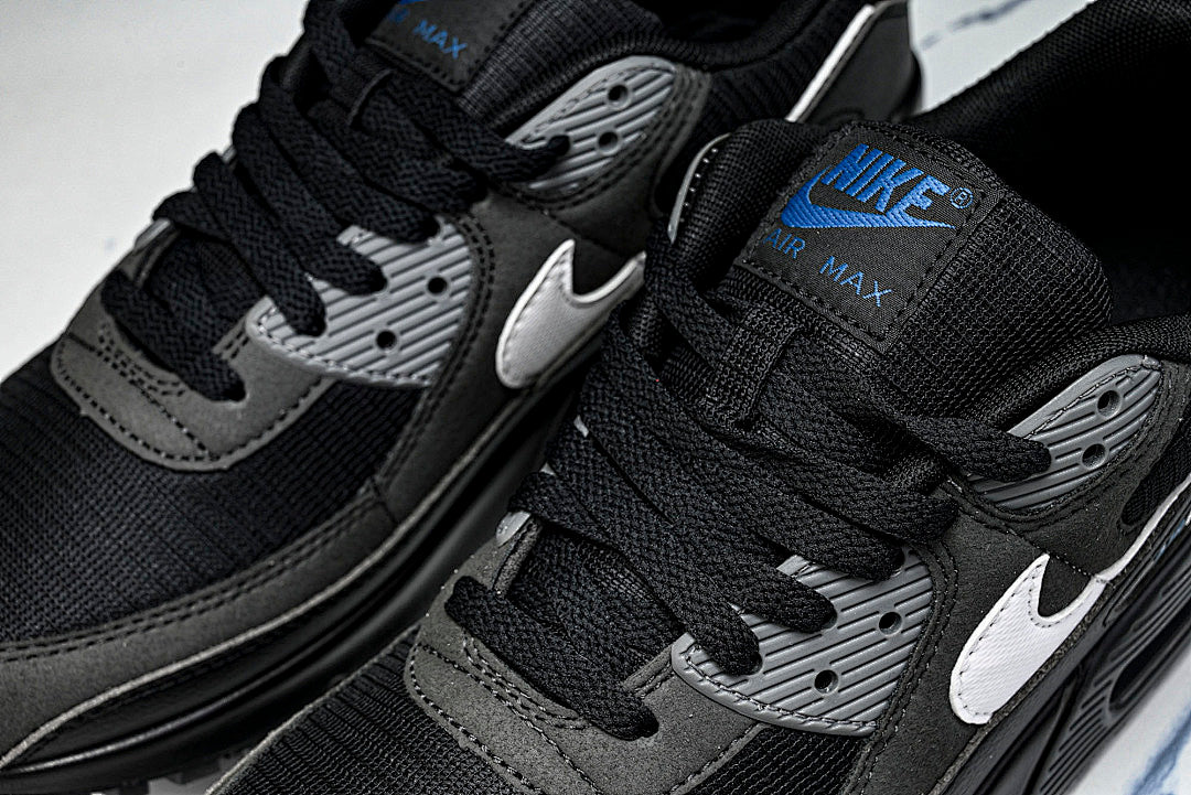 DR0145-002 AIR MAX 90 RETRO AIR CUSHIONED RUNNING SHOES BLACK/WHITE