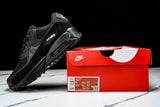 AJ1285-019 AIR MAX 90 RETRO AIR CUSHIONED RUNNING SHOES BLACK/INKINESS