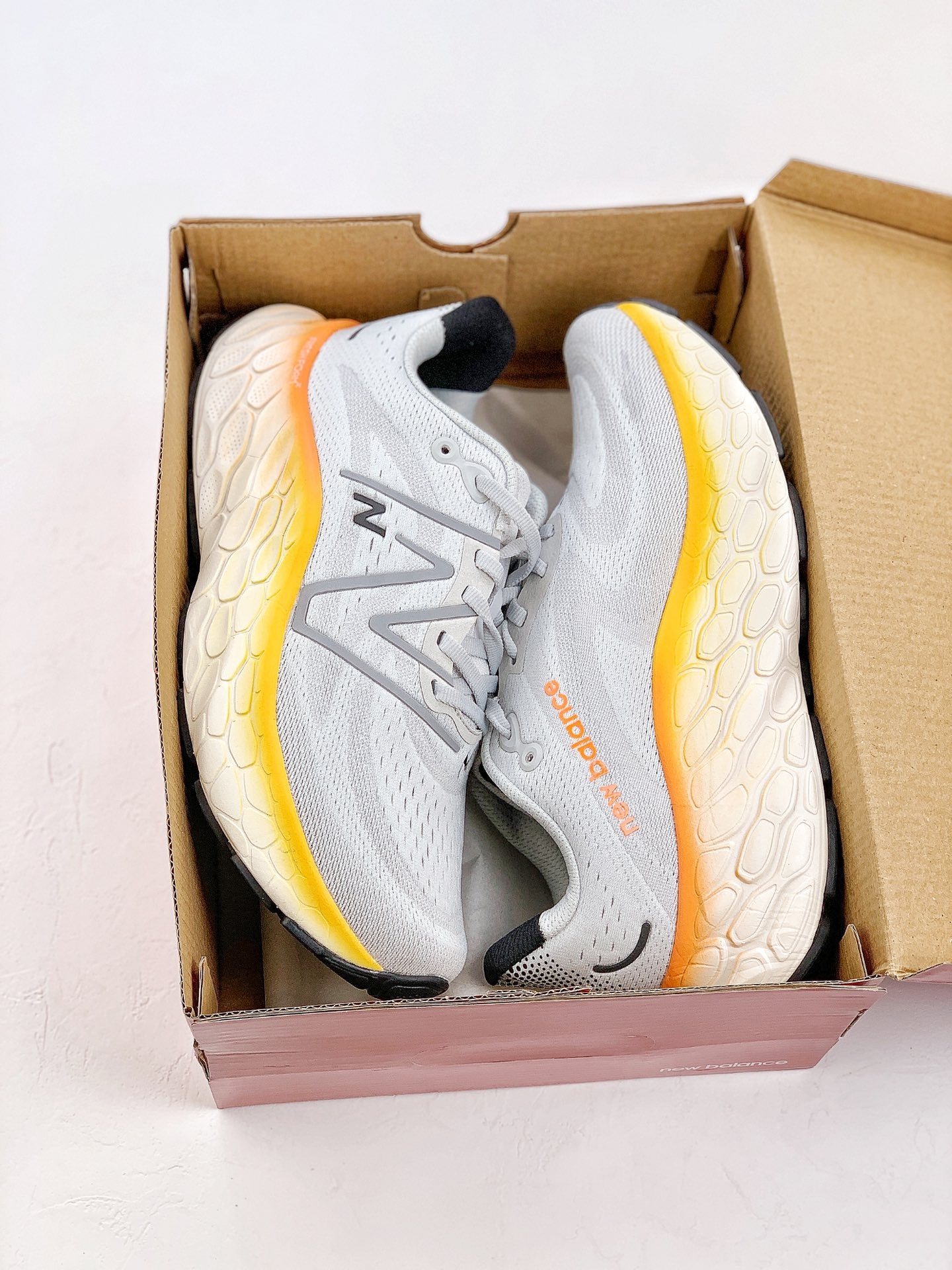 New Balance NB Fresh Foam X More v4 Silver&Orange