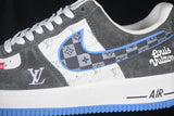 【330】[WY0655-111]-[AIR FORCE 1 07 LOW CASUAL SNEAKERS DARK GRAY/WHITE]-[WOMAN:36-39]-[MAN:40-45]