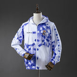 Real Madrid Kelme Retro White & Blue Windbreaker