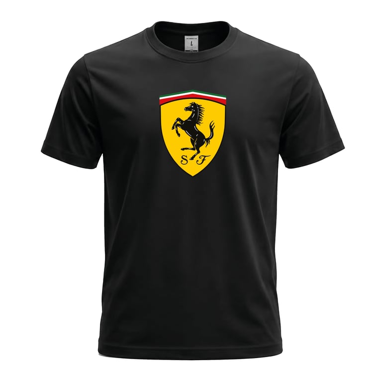 Ferrari Logo Black T-Shirt