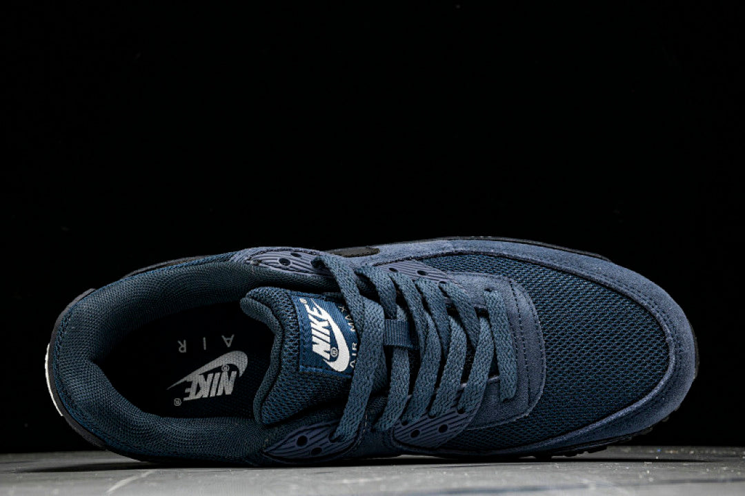 AIR MAX 90 TRENDY COUPLE LOW TOP AIR CUSHIONED CASUAL WHITE/BLACK/NAVY BLUE