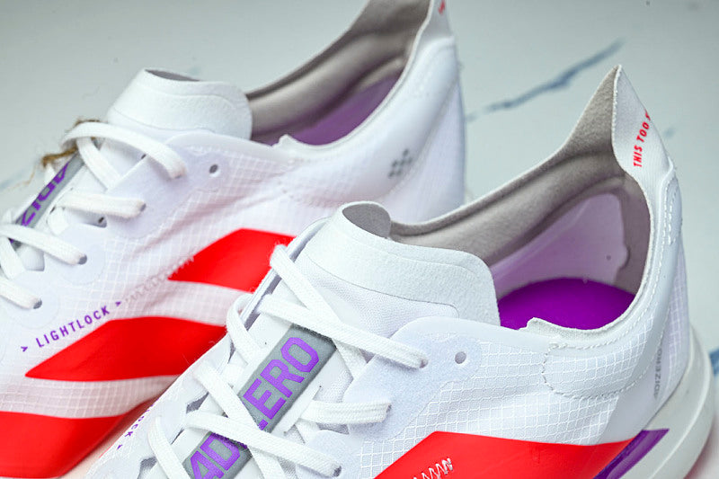 KZ9020 ADIZERO ADIOS PRO 4 FOOTWEAR WHITE/LUCID RED/SHOCK PURPLE