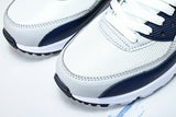 AJ1285-101 AIR MAX 90 RETRO AIR CUSHIONED RUNNING SHOES BLACK/WHITE/LIGHT GRAY/YELLOW