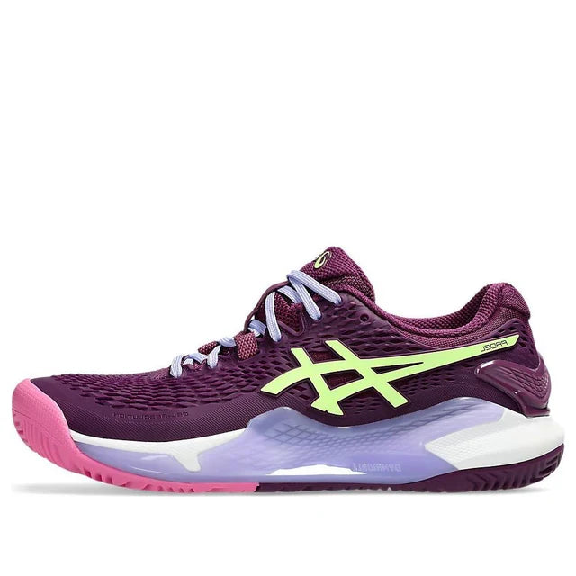 ASICS Gel-Resolution 9 Padel 'Deep Mauve Lime Green'