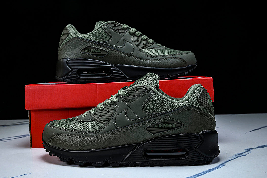 HQ3828-200 AIR MAX 90 RETRO AIR CUSHIONED RUNNING SHOES ARMY GREEN/MATCHA GREEN