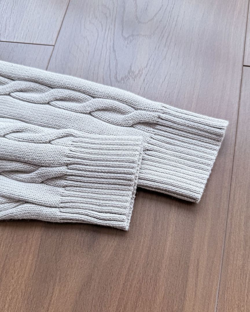 Ralph Lauren Cable-Knit Zip Stand-Collar Sweater RL2503