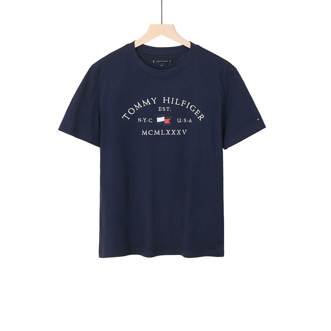 TommyTOMMYEmbroideryCrew NeckShort Sleeve T-Shirt
