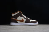 Air jordan mid teddy brown