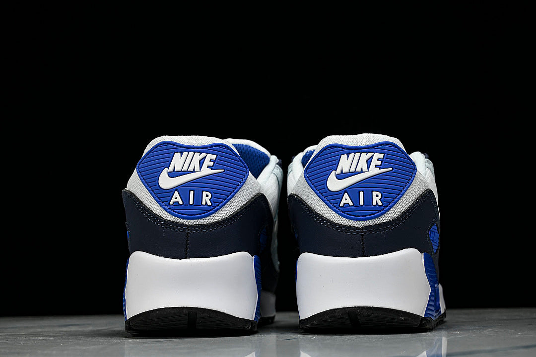 IX4089-121 AIR MAX 90 VINTAGE AIR CUSHION RUNNING SHOES WHITE/BLACK/BLUE