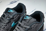 IF0670-002 AIR MAX 90 RETRO AIR CUSHIONED RUNNING SHOES BLACK/ANTHRACITE/SKY BLUE