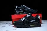 【250】FQ2377-001 AIR MAX 90 RETRO AIR CUSHIONED RUNNING SHOES BLACK/LIGHT GRAY/GREEN