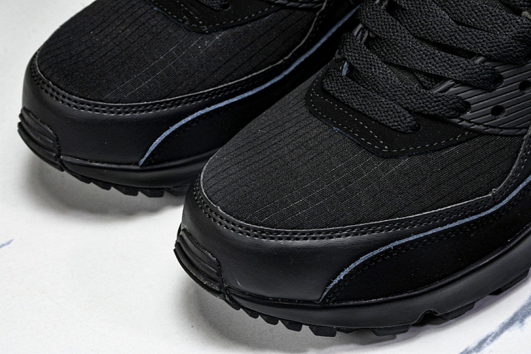 AJ1285-019 AIR MAX 90 RETRO AIR CUSHIONED RUNNING SHOES BLACK/INKINESS