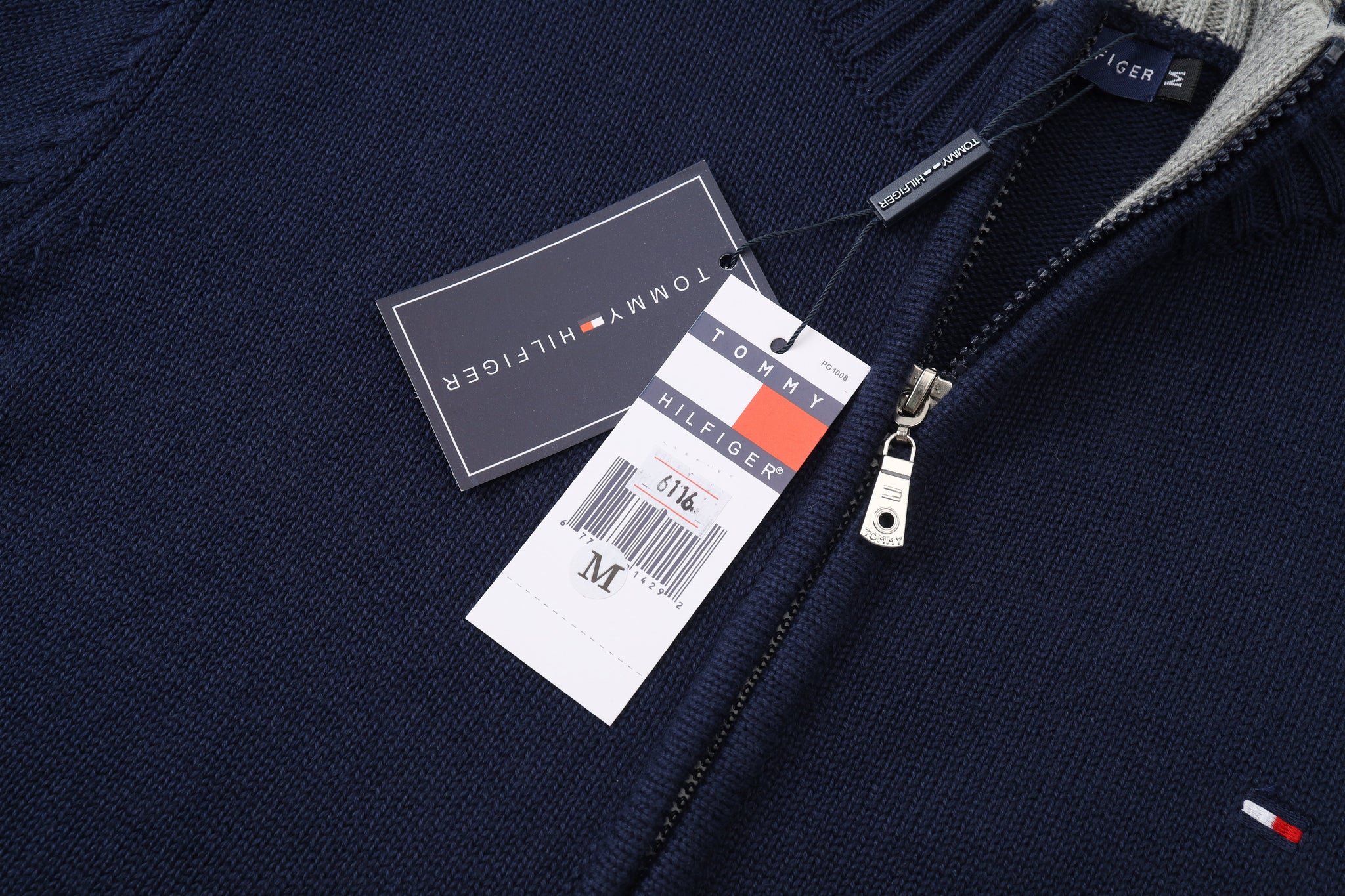 6116:tommyZip Cardigan Thick Version same as official website M-XXL
