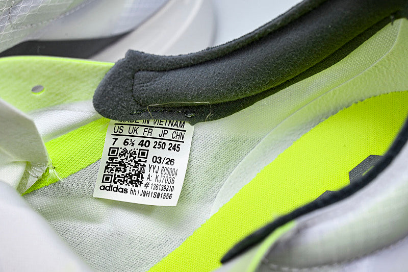 KJ7036 ADIZERO ADIOS 4 M LOW-TOP RUNNING SHOES WHITE/GREY/GREEN